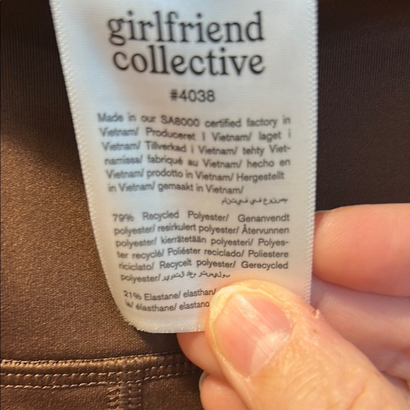 Girlfriend Collective NWT size XL Brown Boot Cut/flair Pants. - Picture 4 of 5